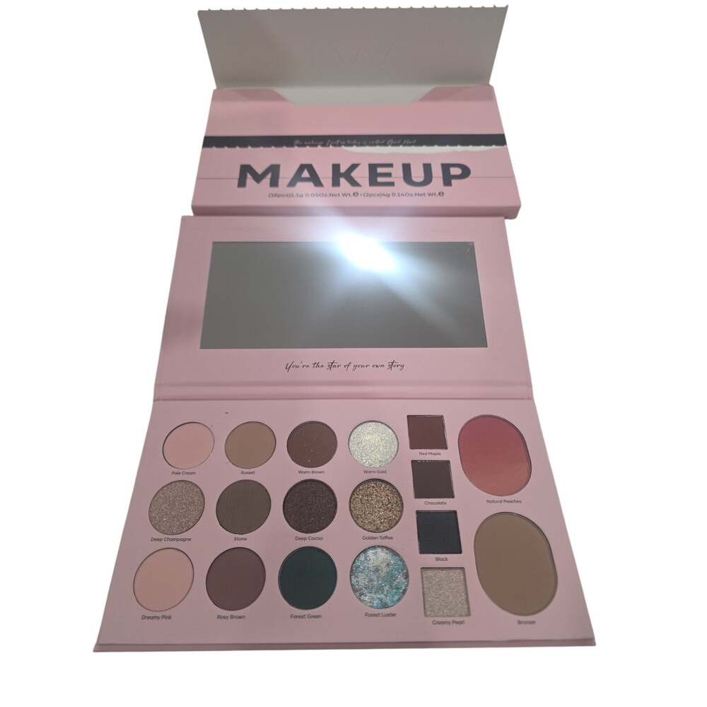 NEW LUXAZA PRO All-in-One 18 Color Eye & Face Makeup Palette Shadow Blush...
